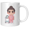 11 oz Custom RN Nurse Gift Coffee Mug - Cute Cartoon Nurse Design - Perfect for Nurse's Day, Birthdays, Graduations - Durable & Fun Mug for Everyday Heroes
