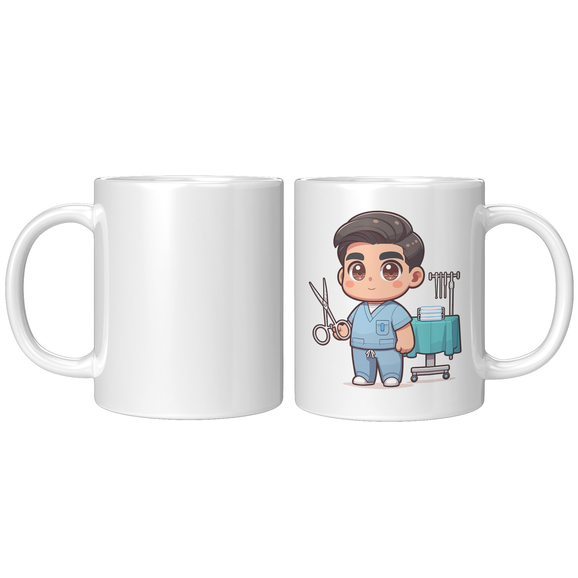 11 oz Custom RN Nurse Gift Coffee Mug - Cute Cartoon Nurse Design - Perfect for Nurse's Day, Birthdays, Graduations - Durable & Fun Mug for Everyday Heroes