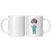 11 oz Custom RN Nurse Gift Coffee Mug - Cute Cartoon Nurse Design - Perfect for Nurse's Day, Birthdays, Graduations - Durable & Fun Mug for Everyday Heroes
