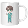 11 oz Custom RN Nurse Gift Coffee Mug - Cute Cartoon Nurse Design - Perfect for Nurse's Day, Birthdays, Graduations - Durable & Fun Mug for Everyday Heroes