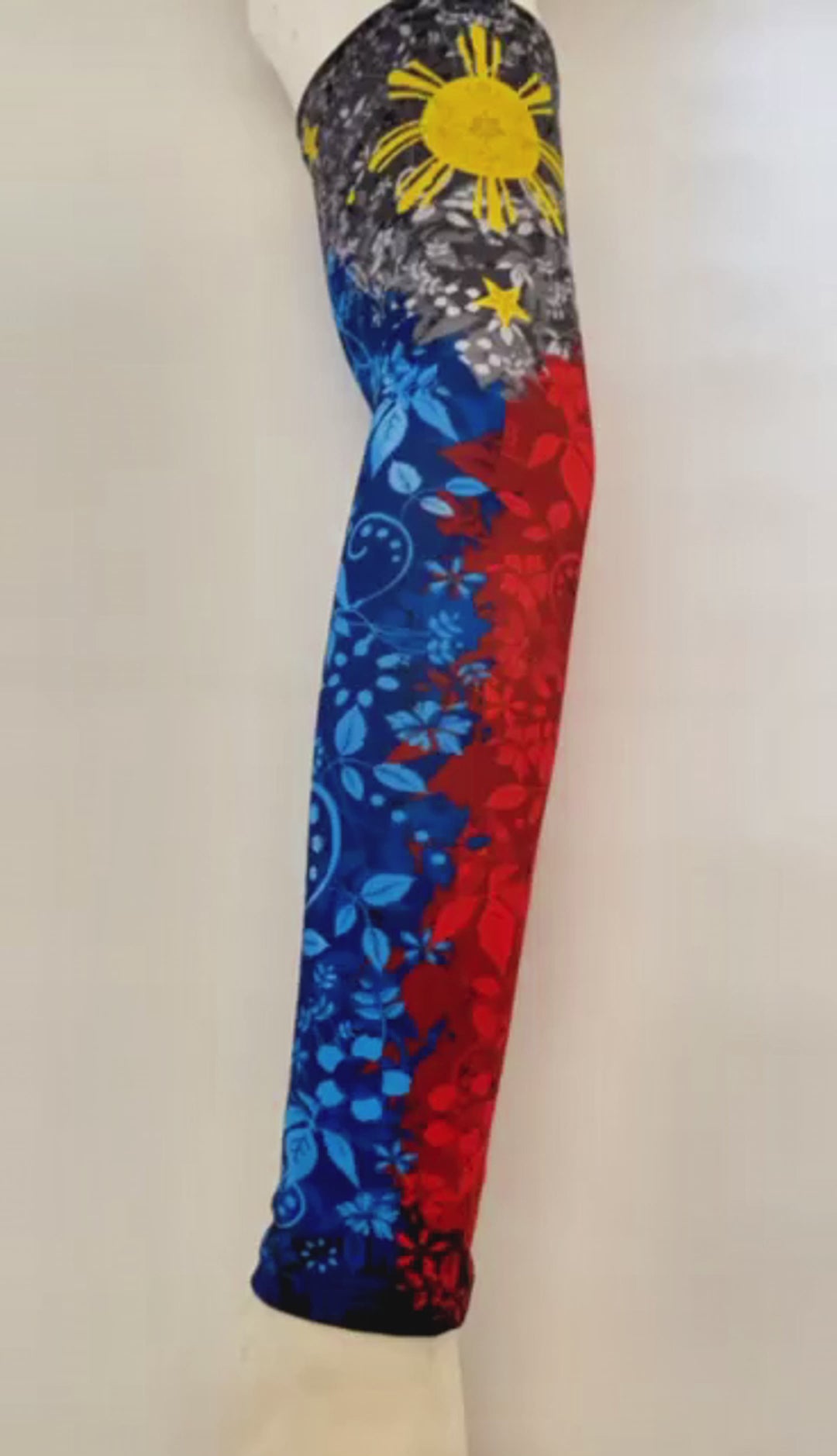 Philippine Floral Flag UV-Protection Arm Sleeves