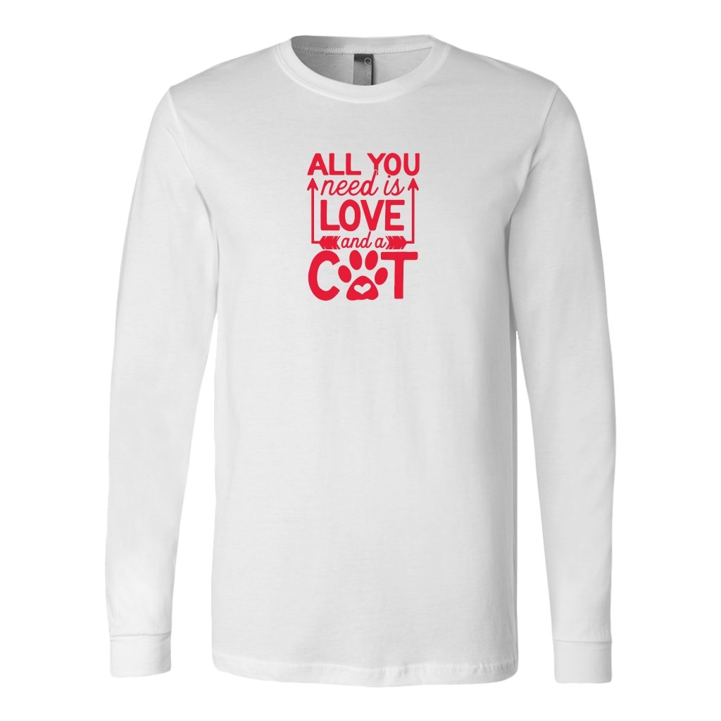All Need is Love And A Cat Long Sleeve ShirtT-shirt - My E Three