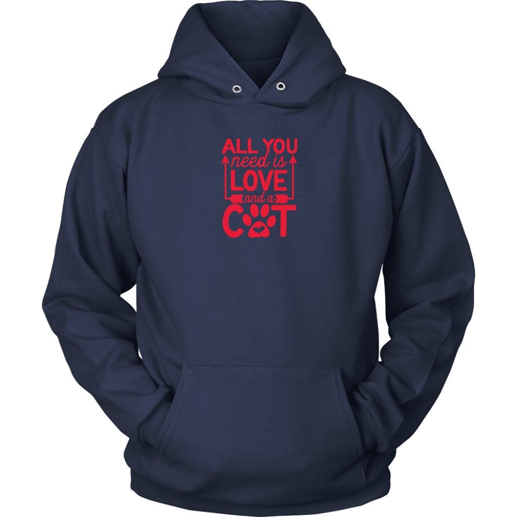 All Need is Love And A Cat Unisex HoodieT-shirt - My E Three