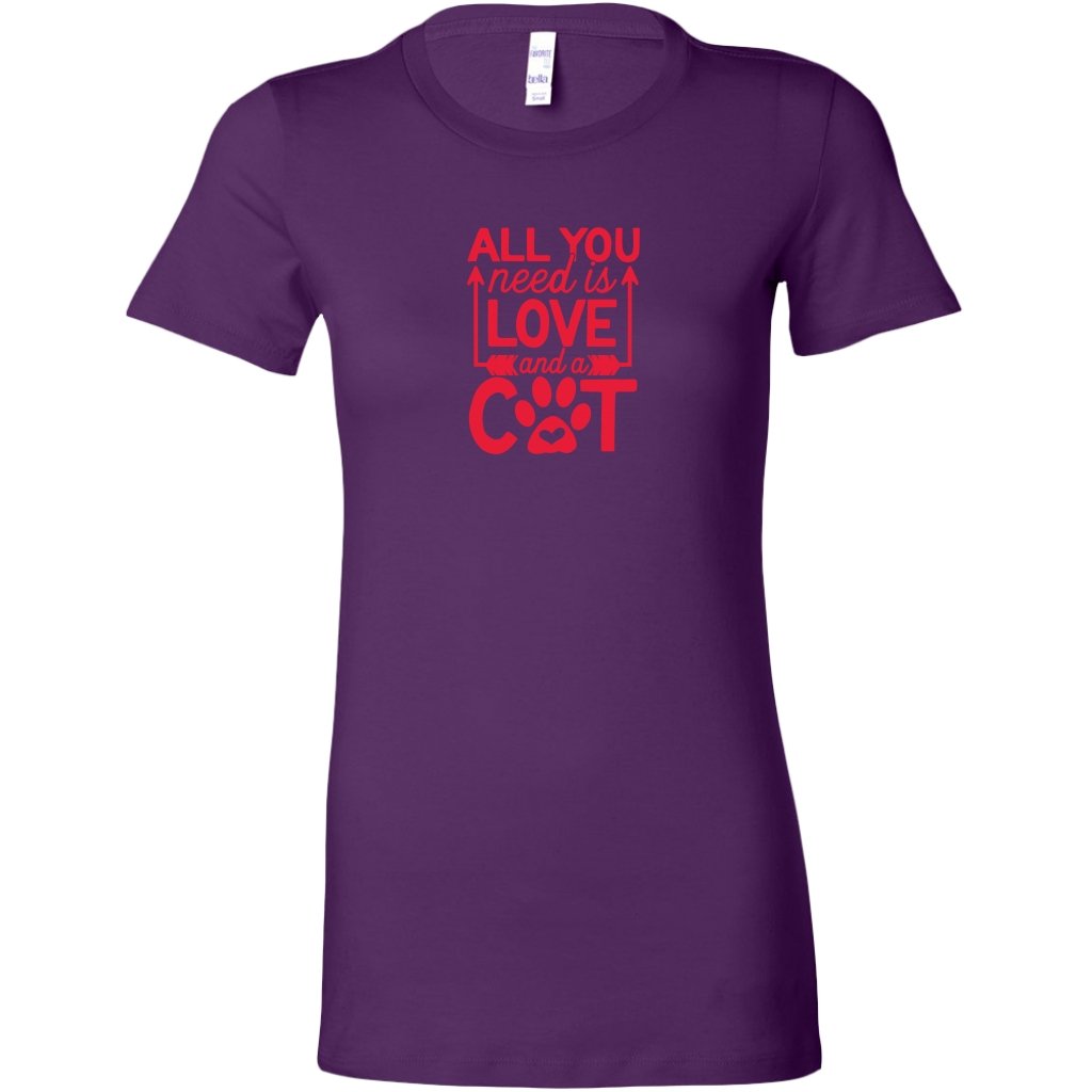All Need is Love And A Cat Womens ShirtT-shirt - My E Three