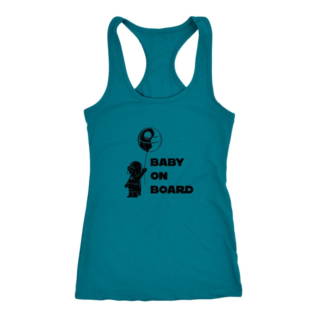 Baby on Board Racerback TankT-shirt - My E Three