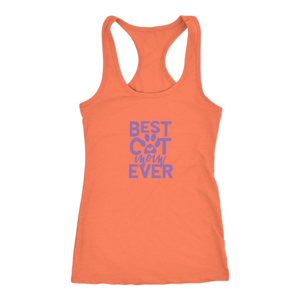 Best Cat MomEver Racerback TankT-shirt - My E Three