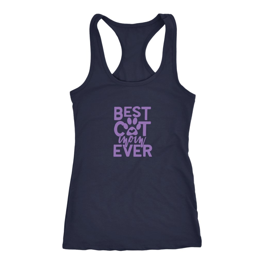 Best Cat MomEver Racerback TankT-shirt - My E Three