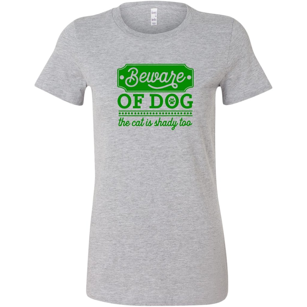 Beware Of Dog Cat is Shady Too Womens ShirtT-shirt - My E Three