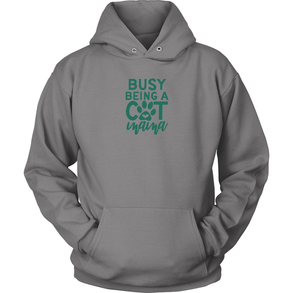 Busy Being A Cat Mama Unisex HoodieT-shirt - My E Three