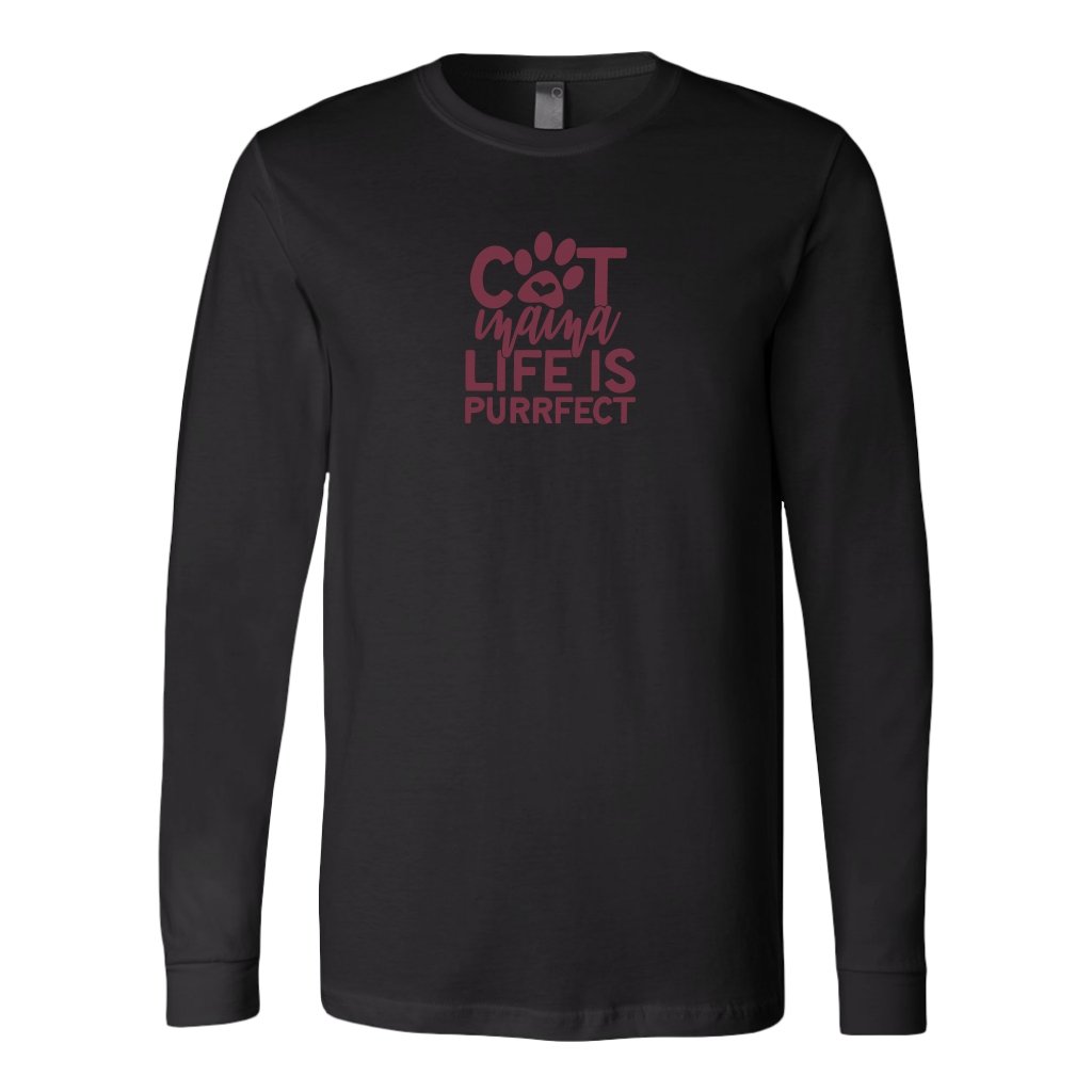 Cat Mama Life is Purrfect Long Sleeve ShirtT-shirt - My E Three