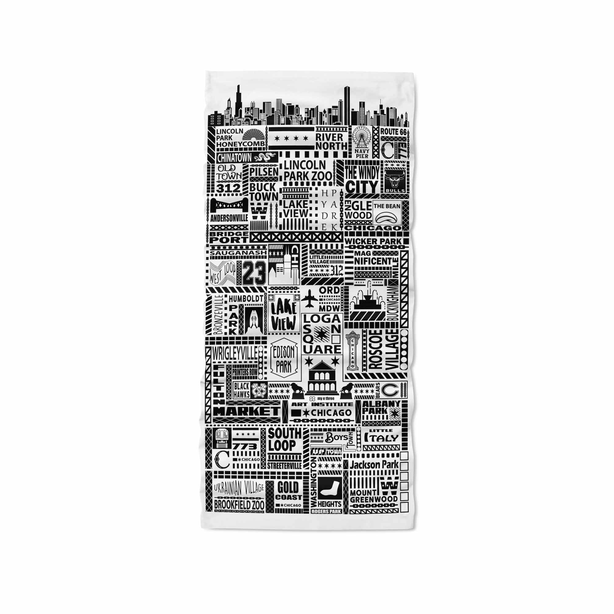 Chi-Towns White Neck GaiterNeck Gaiter - My E Three