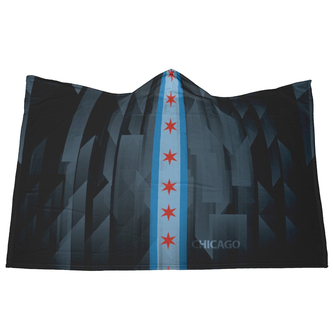 Chicago Reflections - Hooded BlanketHooded Blanket - My E Three