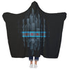 Load image into Gallery viewer, Chicago Window Pane Hooded BlanketHooded Blanket - My E Three