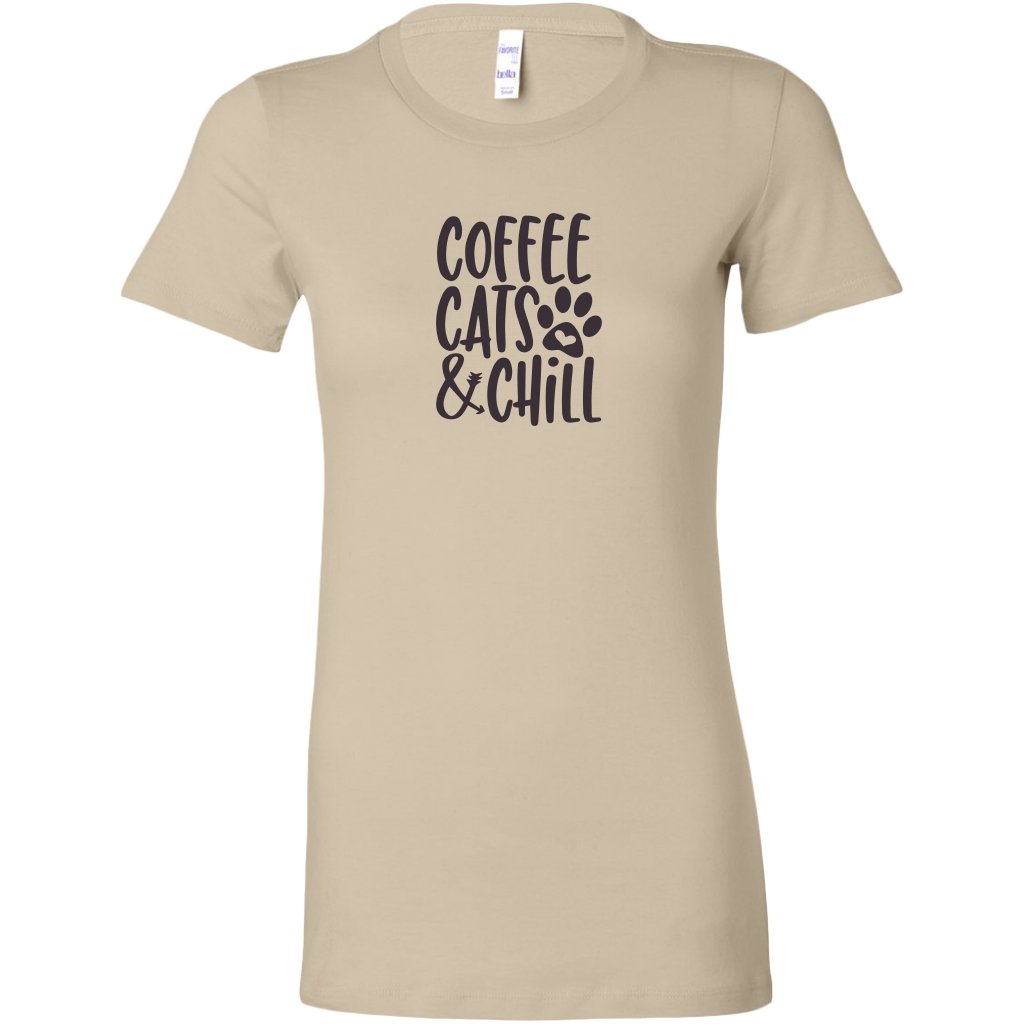 Coffe Cats And Chill Womens ShirtT-shirt - My E Three