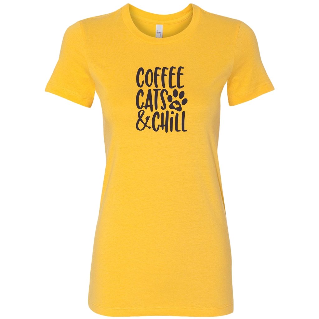 Coffe Cats And Chill Womens ShirtT-shirt - My E Three