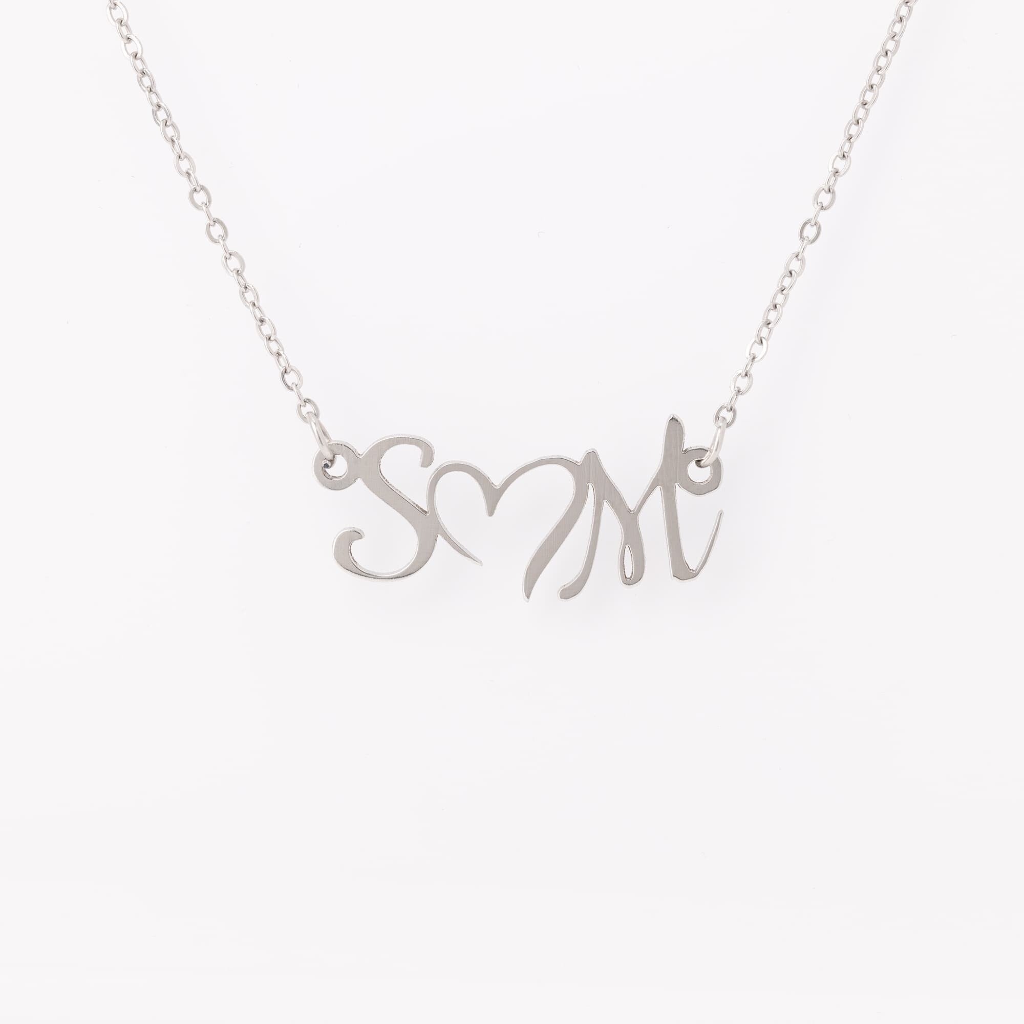 CUSTOM Double Initial Heart NecklaceJewelry - My E Three