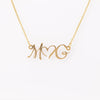 CUSTOM Double Initial Heart NecklaceJewelry - My E Three