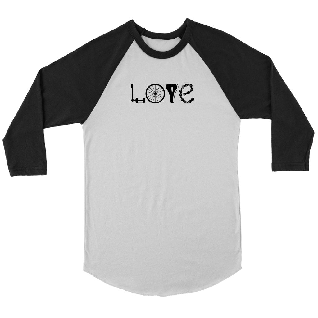 Cycling Love Unisex 3/4 RaglanT-shirt - My E Three