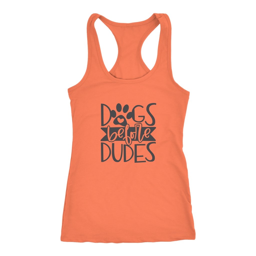 Dogs Before Dudes Racerback TankT-shirt - My E Three