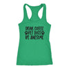 Drink Coffe Pet Dogs Be Awesome Racerback TankT-shirt - My E Three