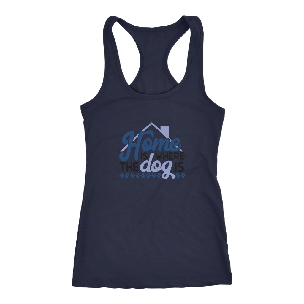 Home is Where The Dog is Racerback TankT-shirt - My E Three