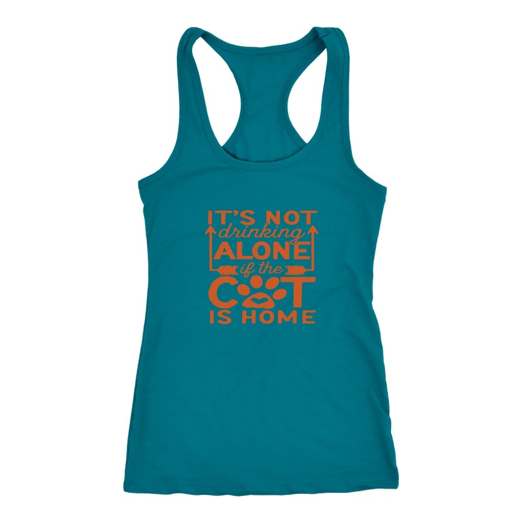 It's Not Drinking Alone If The Dog Is Home Racerback TankT-shirt - My E Three
