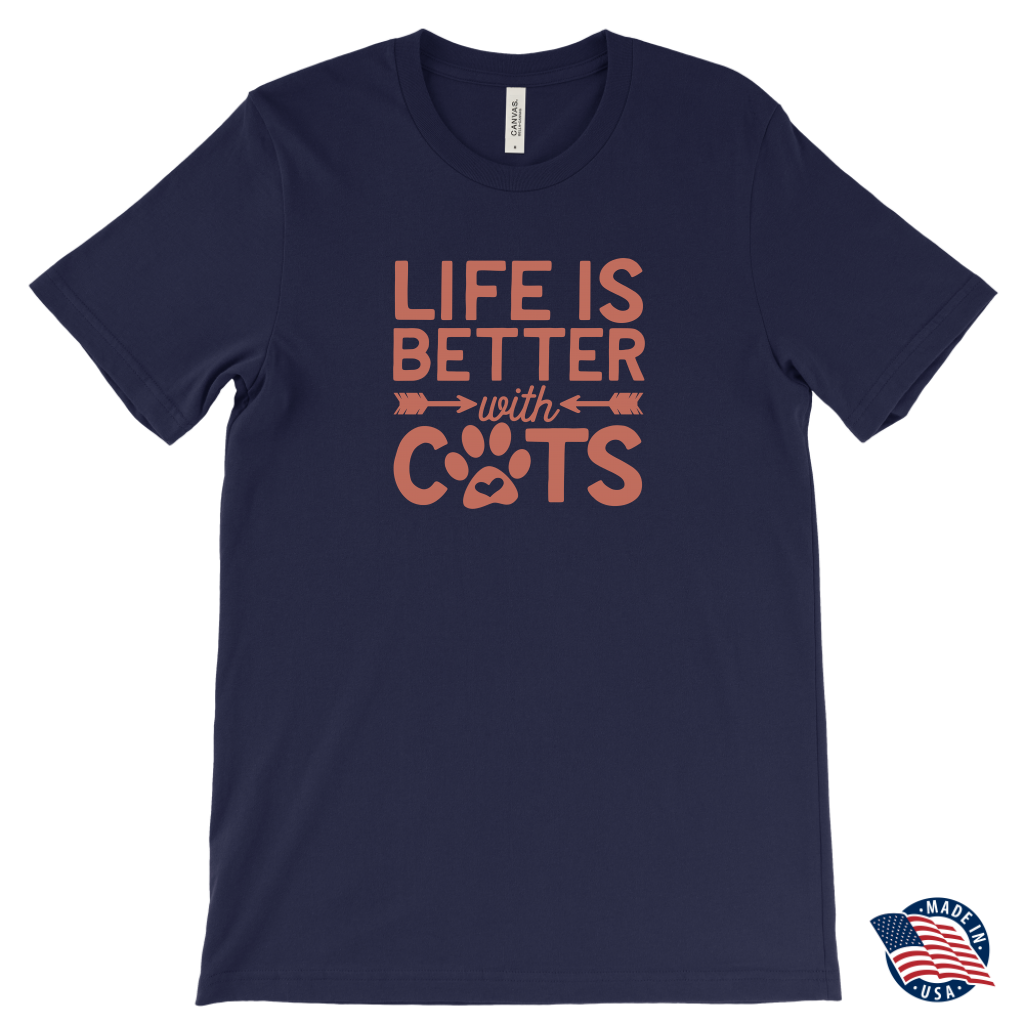 Life is Better With Cats Unisex T-ShirtT-shirt - My E Three