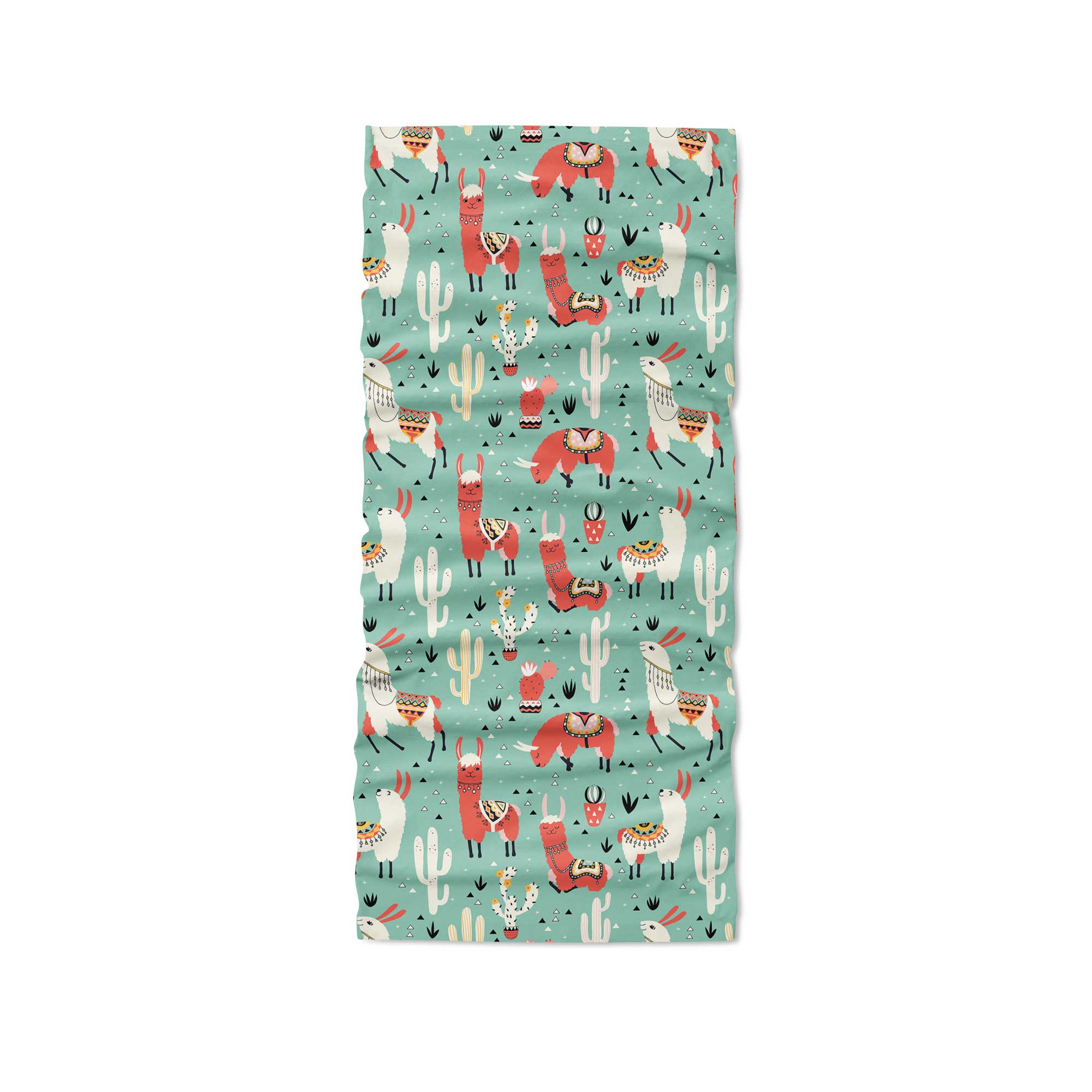 Teal Llama Neck Gaiter fits Kids, Youth and PetiteNeck Gaiter - My E Three