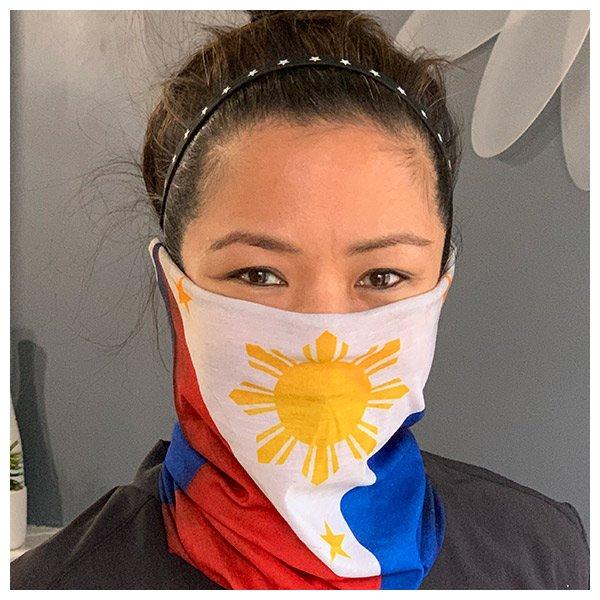 Filipino Flag Neck Gaiter fits Kids, Youth and PetiteNeck Gaiter - My E Three