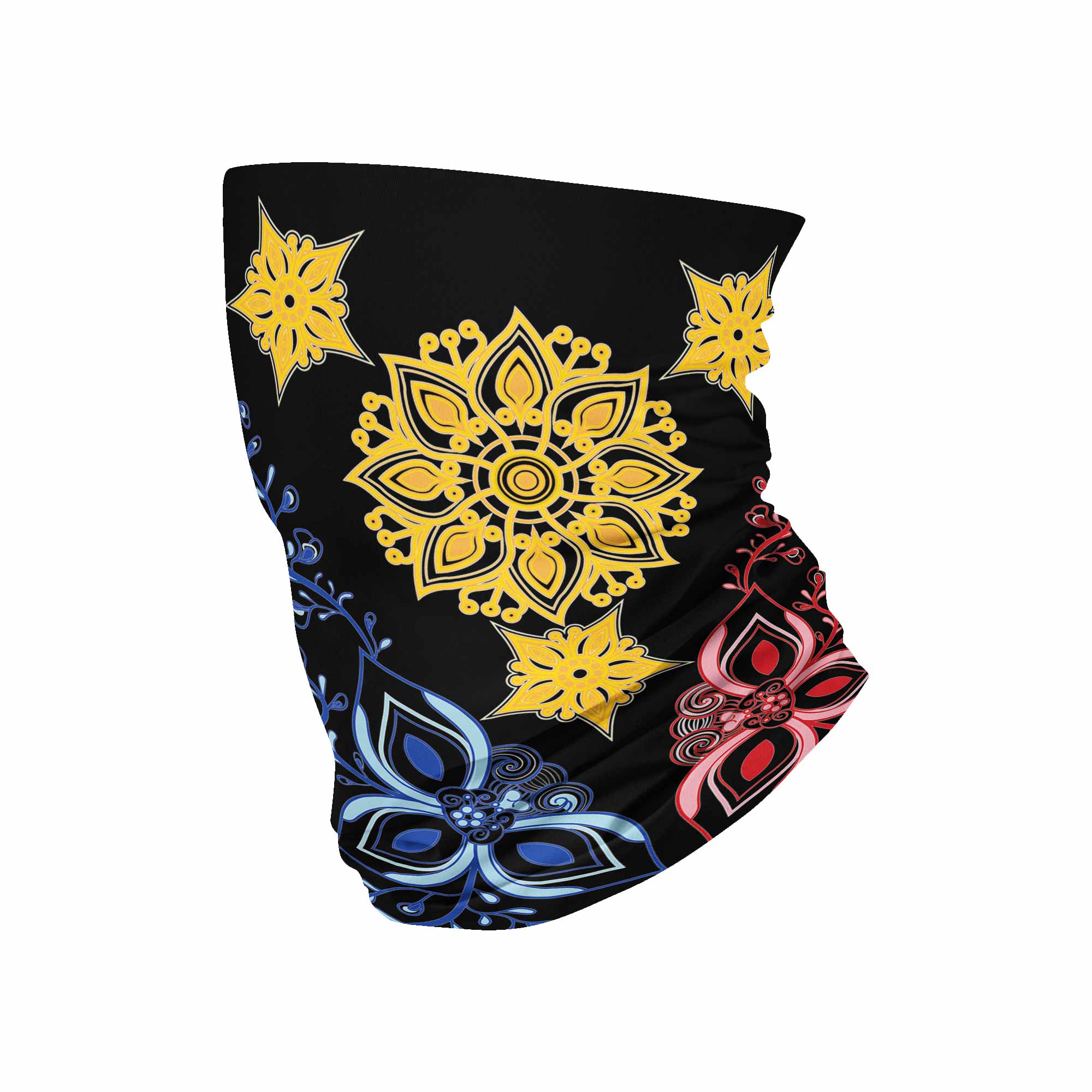 "La Pinay" Floral PI Black Neck GaiterNeck Gaiter - My E Three