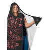 La Pinay Philippines floral design Black - Hooded BlanketHooded Blanket - My E Three