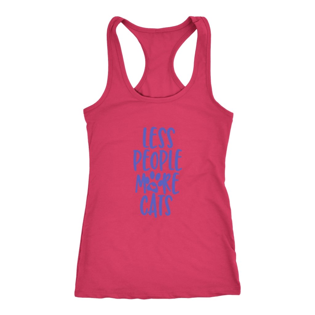 Less People More Cats Racerback TankT-shirt - My E Three