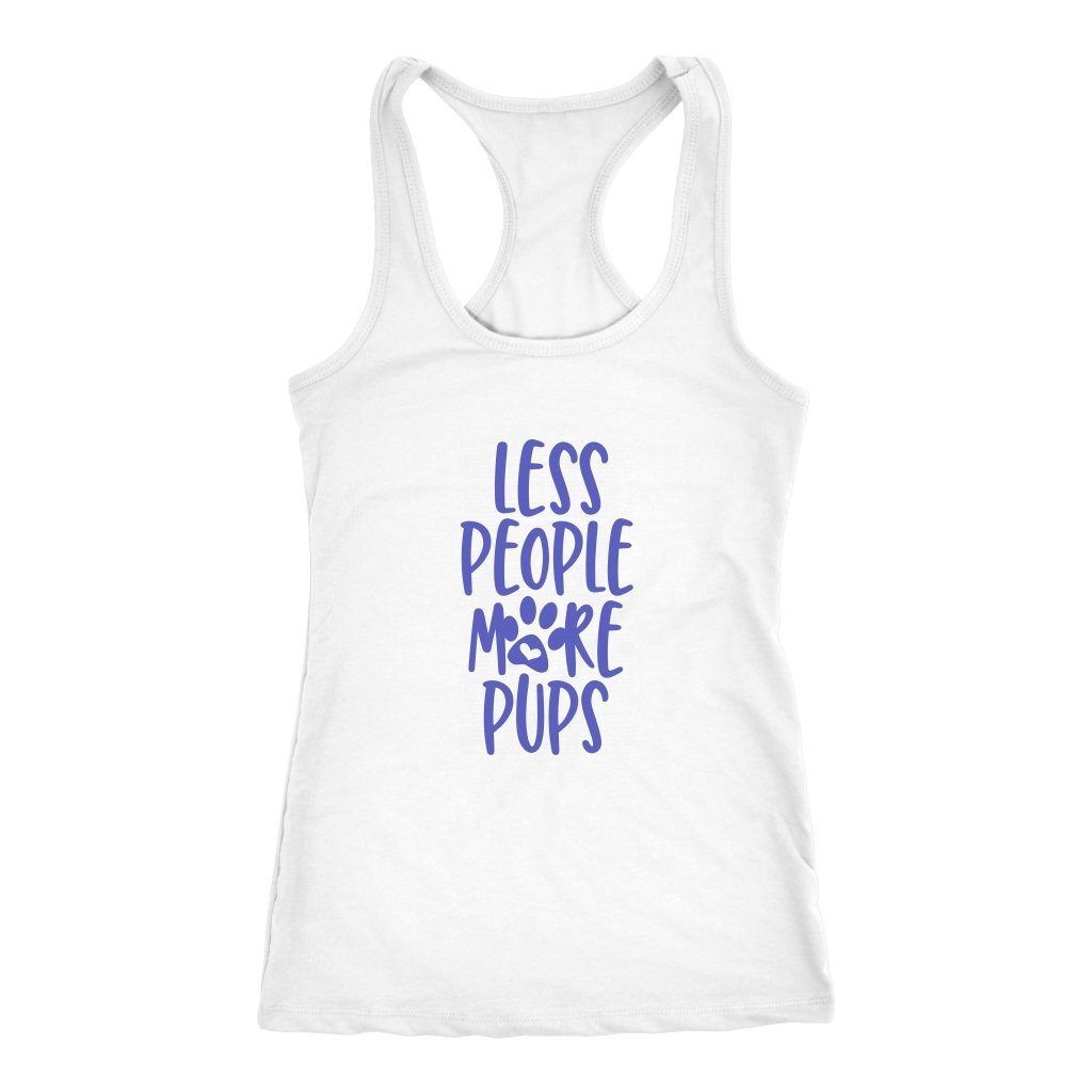Less People More Pups Racerback TankT-shirt - My E Three