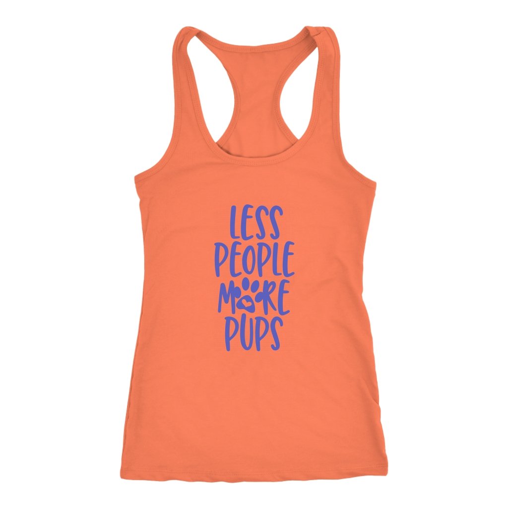 Less People More Pups Racerback TankT-shirt - My E Three