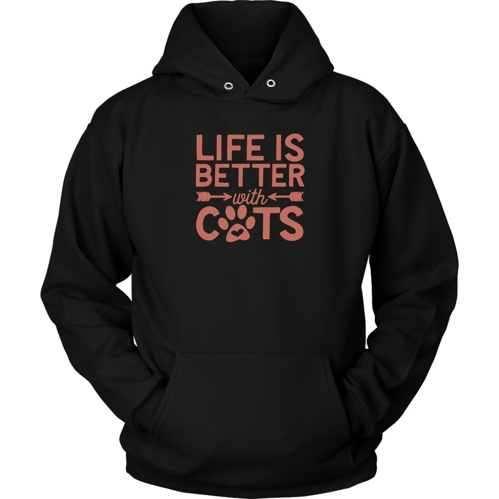 Life is Better With Cats Unisex HoodieT-shirt - My E Three