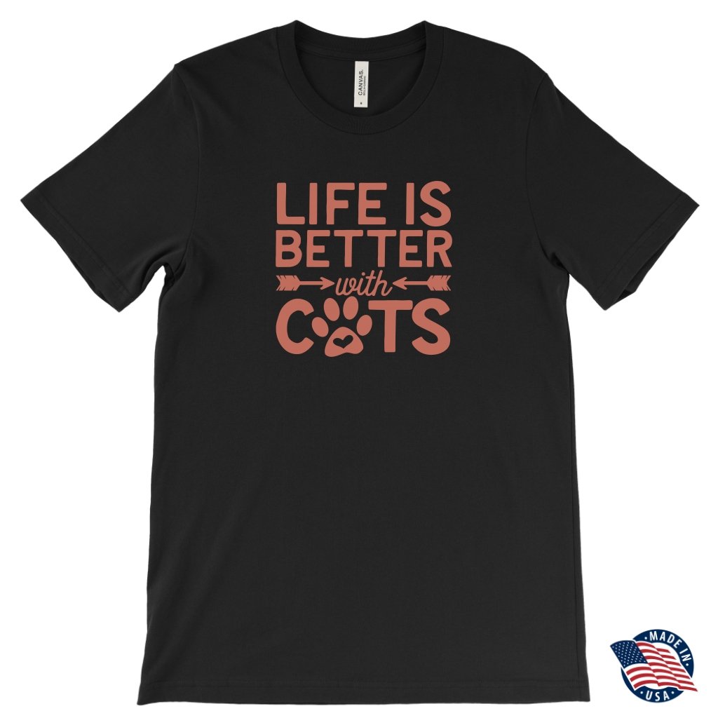 Life is Better With Cats Unisex T-ShirtT-shirt - My E Three