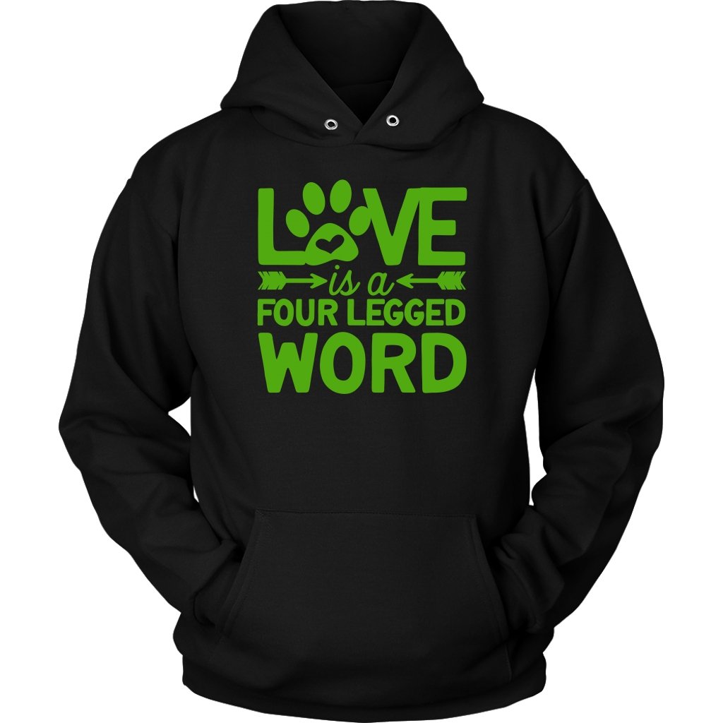 Love is four Leggend Word Unisex HoodieT-shirt - My E Three