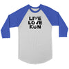Love Love Run Unisex 3/4 RaglanT-shirt - My E Three