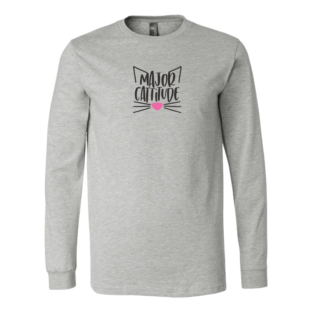 Major Cattitude Long Sleeve ShirtT-shirt - My E Three