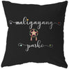 Maligayang Pasko Black broadcloth pillowPillows Multi - My E Three