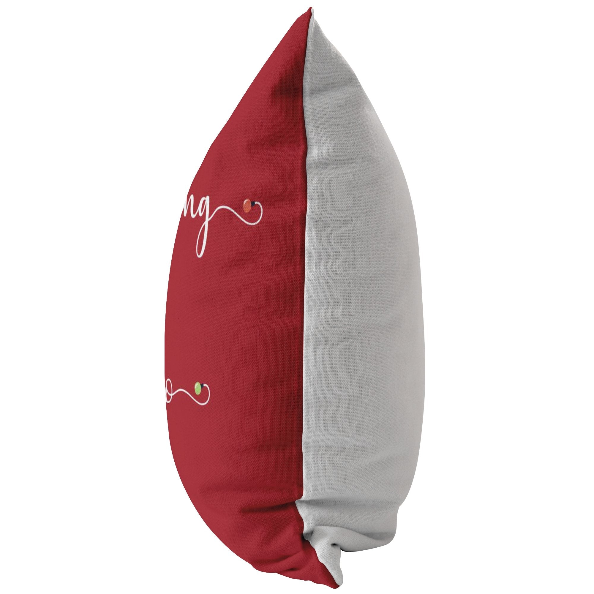 Maligayang Pasko Red broadcloth pillowPillows Multi - My E Three
