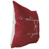 Maligayang Pasko Red broadcloth pillowPillows Multi - My E Three