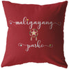 Maligayang Pasko Red broadcloth pillowPillows Multi - My E Three