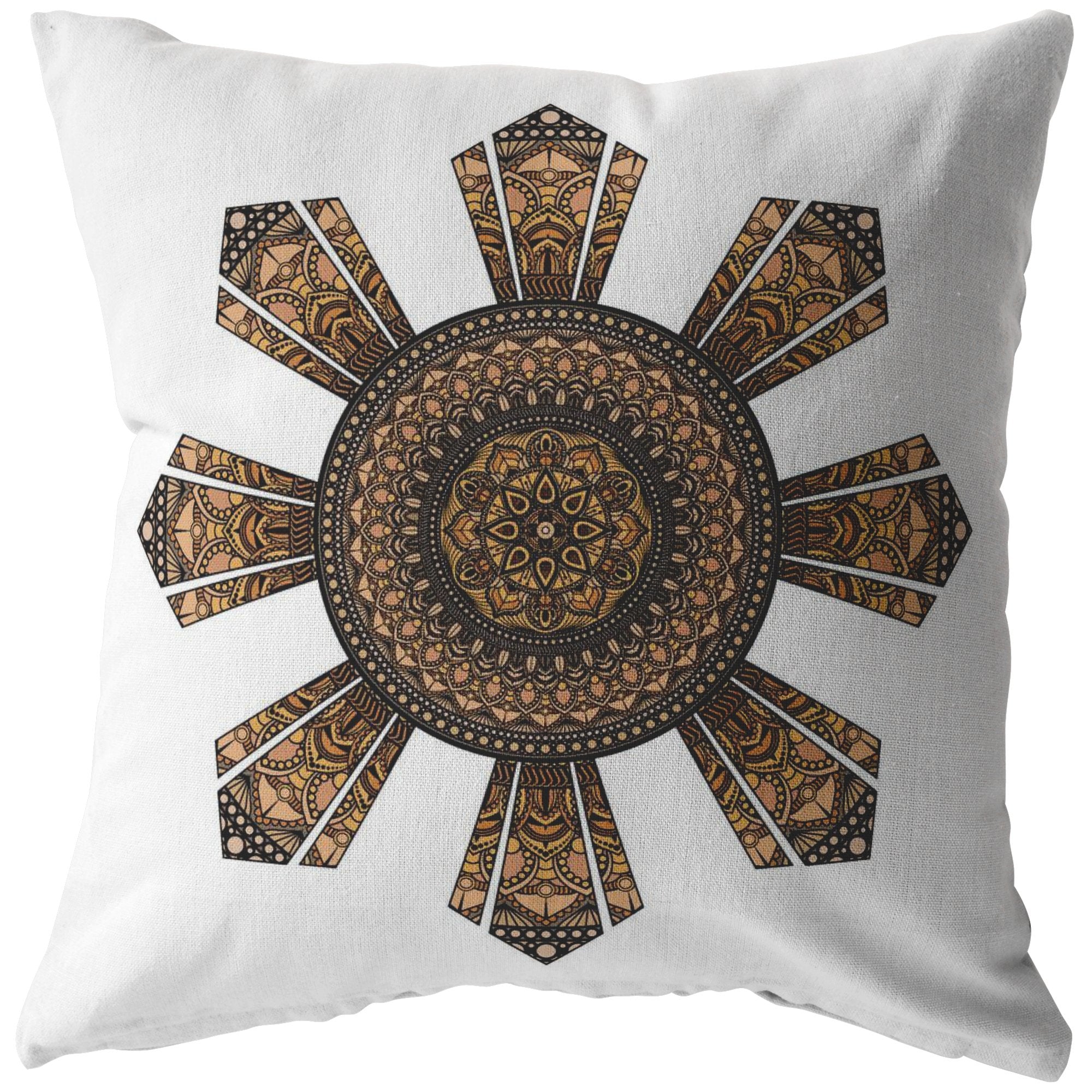 Pinoy Sun Rug Mandala Filipino Sun Broadcloth Pillow – My E Three