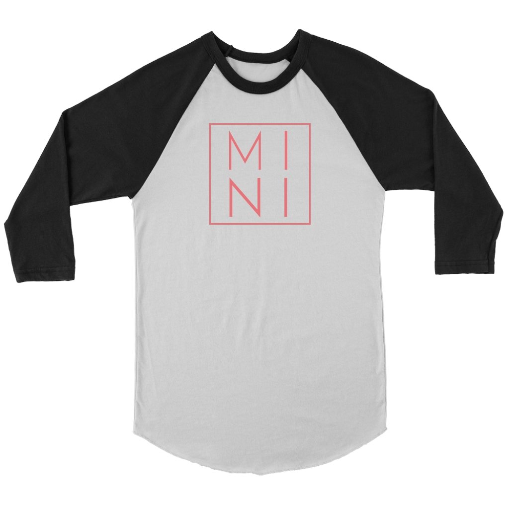 Mini Square Unisex 3/4 RaglanT-shirt - My E Three