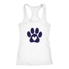 Paw Print With Heart Racerback TankT-shirt - My E Three