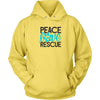 Peace Love Rescue Unisex HoodieT-shirt - My E Three