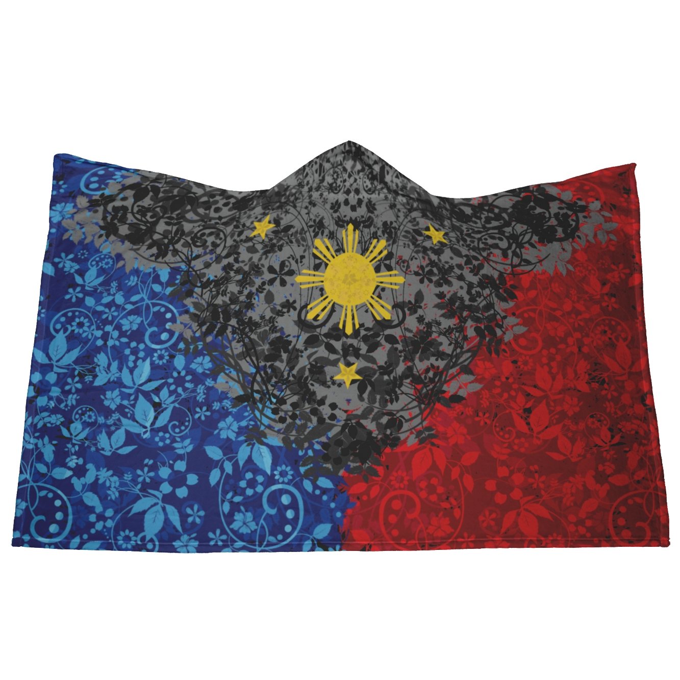 Philippines Floral Flag Hooded BlanketHooded Blanket - My E Three