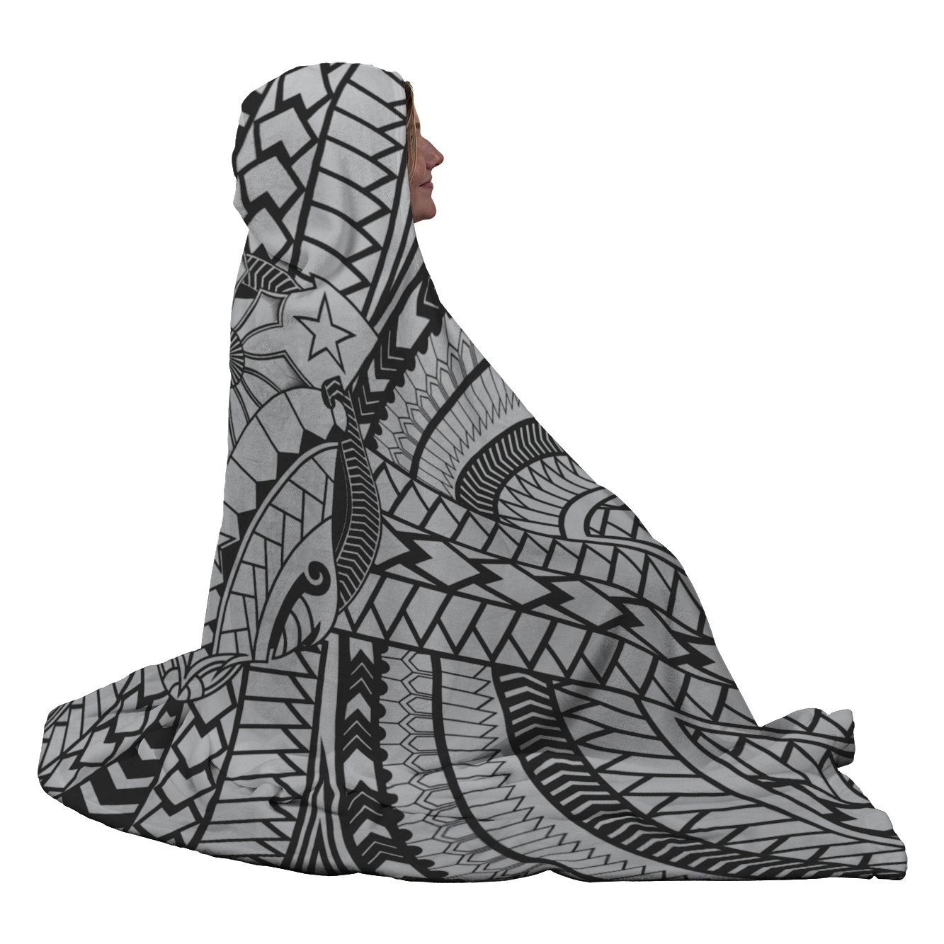 Polynesian Tattoo Hooded BlanketHooded Blanket - My E Three