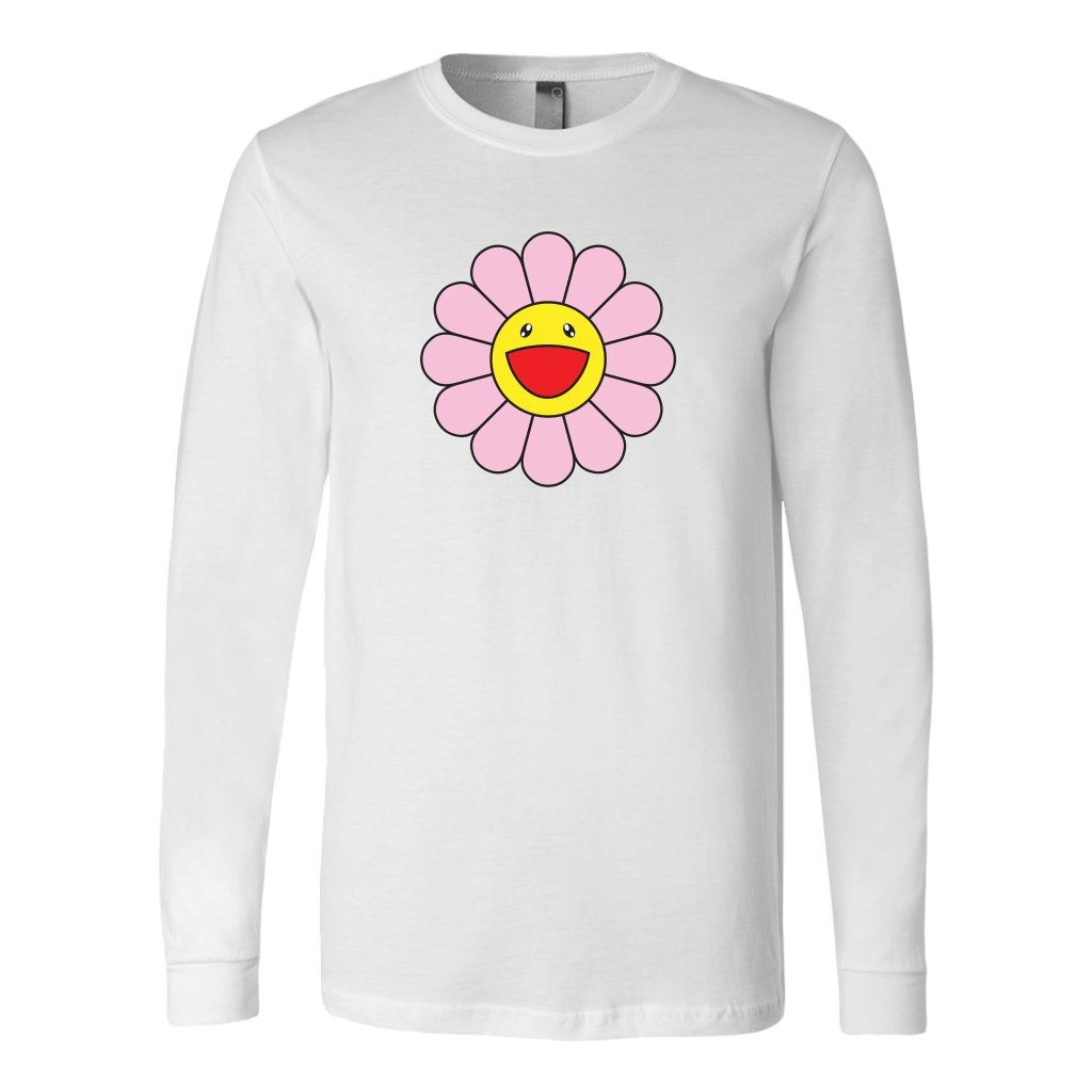 Pretty Flower Pink Long Sleeve ShirtT-shirt - My E Three